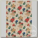 Ткань для пэчворка PEPPY НОВОГОДНИЕ ЧУДЕСА 50 x 55 см 146±5 г/кв.м 100% хлопок НЧ-14 молочный под золото