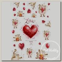 'Love2art' бумага рисовая KPR 32 x 22 см 0065 Влюблённый кот