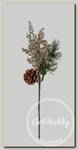 'Blumentag' VDD-48 Веточка декоративная с шишкой и ягодами 1 шт. 30 см 01