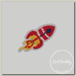 'Gamma' Термоаппликация №14 №4233 ракета 6.2х2.9 см