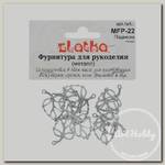 'Zlatka' Подвеска MFP-22 лист 10 шт под античное серебро