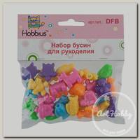 Набор бусин для рукоделия 'Hobbius' 'Конфетти' DFB №01 крупные фигуры