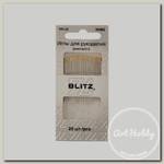 Иглы для шитья ручные 'BLITZ' HN-32 300В2 для рукоделия в блистере 20 шт. никель