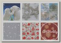 'Love2art' салфетки бумажные АССОРТИ 3х слойные SDD 33 x 33 12 шт. Набор №0517-07 'Зимние снежинки'