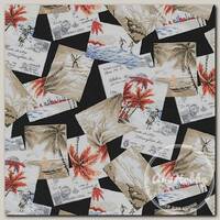 Ткань для пэчворка PEPPY SEVENBERRY: ISLAND PARADISE 50 x 55 см 146±5 г/кв.м 100% хлопок SB-4131D1-5 BLACK