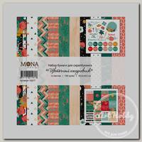 Бумага для скрапбукинга 'MoNa design' Набор бумаги №04 190 г/кв.м 30.5 x 30.5 см 12 л. 15617 'Цветочный ежедневник'