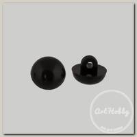 'HobbyBe' SOP- 6 Глаза пластиковые пришивные d 6 мм черный