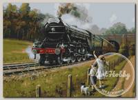 Канва/ткань с рисунком 'Collection D`Art' серия 12.000 80 см х 60 см 12985 Паровоз