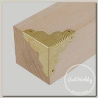 'Mr. Carving' MMG-005 фурнитура для шкатулок 'уголок' 2.5 x 2.5 см 4 шт. №01 золото