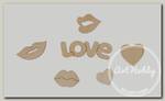 Заготовка для декорирования 'Mr. Carving' ВД-877 Мини-набор 'Love' фанера 2.5 х 7 х 0.3 см 0.3 см .