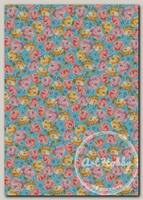 Ткань для пэчворка PEPPY ВЕРСАЛЬСКИЕ САДЫ 50 x 55 см 146 г/кв.м ± 5 100% хлопок ВС-17 голубой