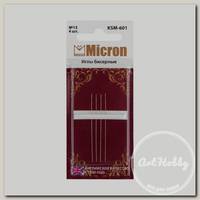 Иглы для шитья ручные 'Micron' KSM-601 бисерные 4 шт. в блистере 15