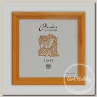 Рамка 'Зебра' РЗ-17 13 х 13 см дерев. со стеклом №3 желтый