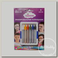 'BOOMZEE' Гримировальные карандаши 6 цв. BDG-02