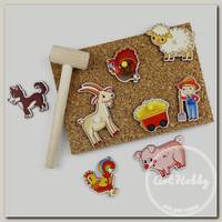 'WoodLand Toys' Конструктор «Веселые гвоздики.Ферма» 0.485 кг 146108