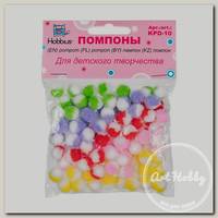 'Hobbius' KPD-10 Помпоны 10 мм 100 шт ассорти