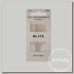 Иглы для шитья ручные 'BLITZ' HN-32 300М для рукоделия в блистере 16 шт. никель