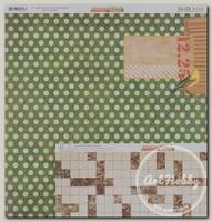 Бумага для скрапбукинга 'BoBunny' 180 г/кв.м 30.5 x 30.5 см 16601462 Christmas Collage Evergreen