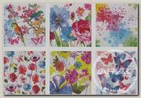 'Love2art' салфетки бумажные АССОРТИ 3х слойные SDD 33 x 33 12 шт. Набор №1216-13 'Цветы акварель'