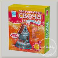 'Фантазер' 'Изготовление свечей' Парафиновая свеча с подсвечником Домик 284203
