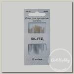 Иглы для шитья ручные 'BLITZ' HN-32 300Е5 для рукоделия в блистере 12 шт. никель