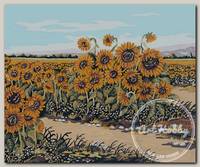 Канва/ткань с рисунком 'Collection D`Art' серия 11.000 60 см х 50 см 11514 Подсолнухи