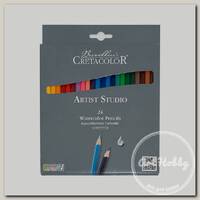 'CRETACOLOR' Набор акварельных карандашей Artist Studio Line заточенный 24 цв. CC281 24