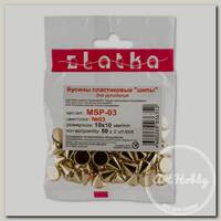 'Zlatka' Шипы MSP-03 10 x 10 мм конус №02 черный