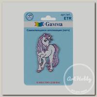 'Gamma' ETR Аппликация (патч) самоклеящаяся № 01 1 шт 01-107 Единорог 3.2 х 5.6 см