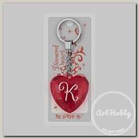 'Be Happy' Брелок 'Сердечко' 4.5 х 4.5 см 'К', красный