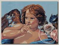 Канва/ткань с рисунком 'Collection D`Art' серия 10.000 40 см х 50 см 10304 Ангел