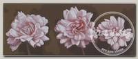Канва/ткань с рисунком 'Collection D`Art' серия 9.000 80 см х 35 см 9006 Пионы
