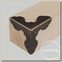 'Mr. Carving' MMG-004 фурнитура для шкатулок 'уголок' 3.3 x 3.3 см 4 шт. №02 бронза