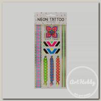 Тату наклейки детские 953040 NEON TATTOO микс 12,6*24,5 см