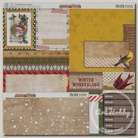 Бумага для скрапбукинга 'BoBunny' 180 г/кв.м 30.5 x 30.5 см 16601465 Christmas Collage Flurry