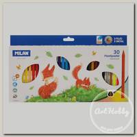 'Milan' Plastipastel Набор пластиковых цветных карандашей трехгранные заточенный 30 цв. 022T30