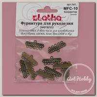 'Zlatka' Коннектор MFC-10 11 х 25 мм 10 шт под античную т.бронзу
