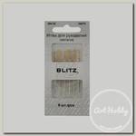 Иглы для шитья ручные 'BLITZ' HN-32 300Т1 для рукоделия в блистере 6 шт. никель