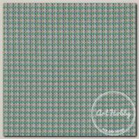 Ткань для пэчворка PEPPY БАБУШКИН СУНДУЧОК 50 x 55 см 140 г/кв.м ± 5 100% хлопок БС-03 клетка бирюзовый/бл.зеленый