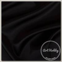 Ткань блузочная PSS-001 Poly satin 100 г/кв.м ± 5 г/кв.м 45 х 45 см 95% полиэстер, 5% спандекс _ЧЕРНЫЙ