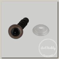 'HobbyBe' CRE- 6 Глаза кристальные с шайбами d 6 мм бежевый
