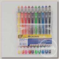 'CROWN' Набор гелевых ручек 'Hi-Jell Color' HJR-500SET/10 0.5 мм 10 цв. HJR-500SET/10
