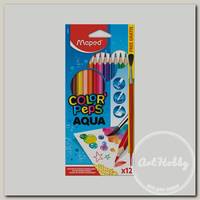 'Maped' Карандаши цветные COLOR PEP S AQUA заточенный 12 цв. 836011 с кистью