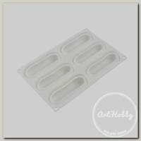 Форма силиконовая 'S-CHIEF' для пирожных SPC-0301 30 x 19 x 3.5 см 'эклеры'- 6 ячеек