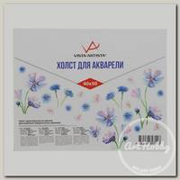 Холст грунтованный на картоне 'VISTA-ARTISTA' VCA-4050 акварельный 100% хлопок 40 х 50 см 280 г/кв.м экстра-мелкое зерно мелкозернистый
