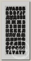 'Mr.Painter' HIB-05 'Картонные элементы 'Алфавит' (чипборд) 34 х 15 см 06 черный