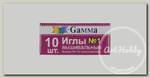 Иглы для шитья ручные 'Gamma' NIR-21 № 1 вышивальные в конверте 10 шт. .