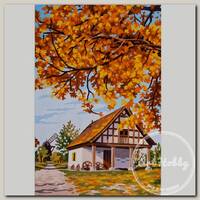 Канва/ткань с рисунком 'Grafitec' серия 6.000 40 см х 30 см 6.169 Осень за городом