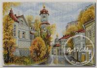 Канва/ткань с рисунком 'Матренин посад' №14 37 см х 49 см 1758-1 Г 'Московские улочки.Улица Рождественка'