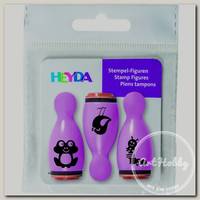 'HEYDA' Набор штампов кегли лягушка, птичка и гусеница BR2048886-59